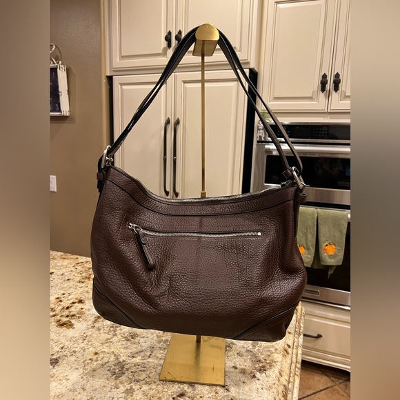 VTG Coach Pebbled Leather Shoulder Bag in Chocolate (Dk brown) - Picture 2 of 13